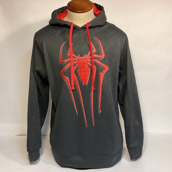 Marvel Spider-Man 2 Men’s Hoodie with large spider Size XL - Picture 3 of 10